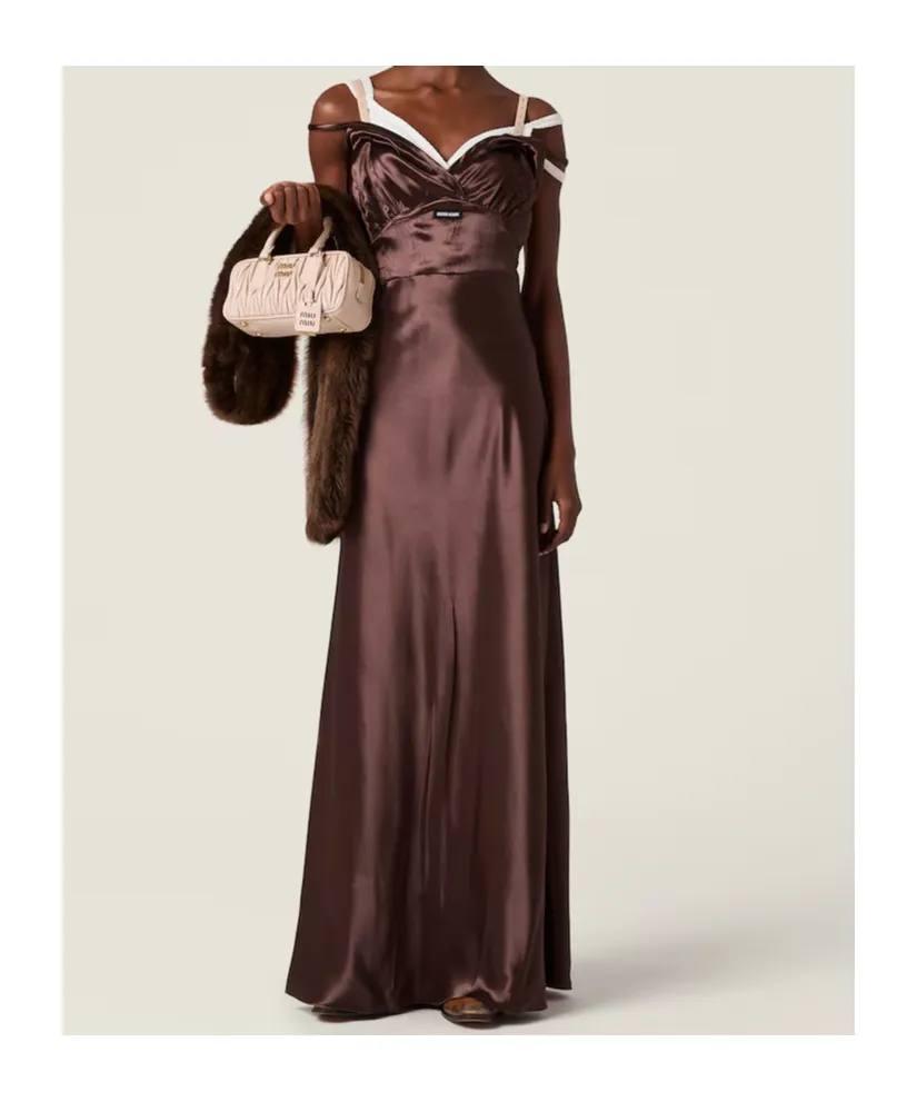 Miu Miu Logo-Patch Sleeveless Dress
