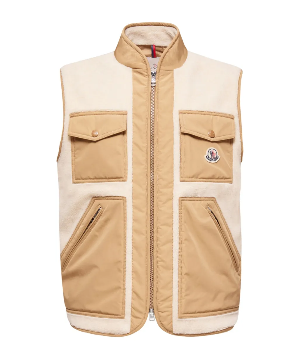 Moncler Logo Patch Zip-Up Gilet