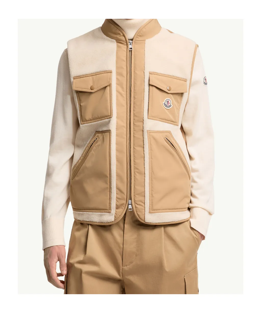 Moncler Logo Patch Zip-Up Gilet