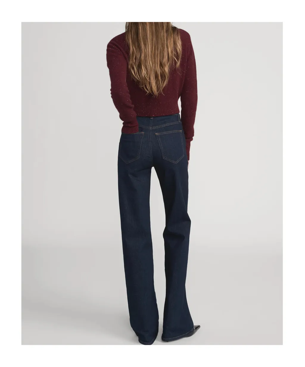Frame High-Waist Straight-Leg Jeans