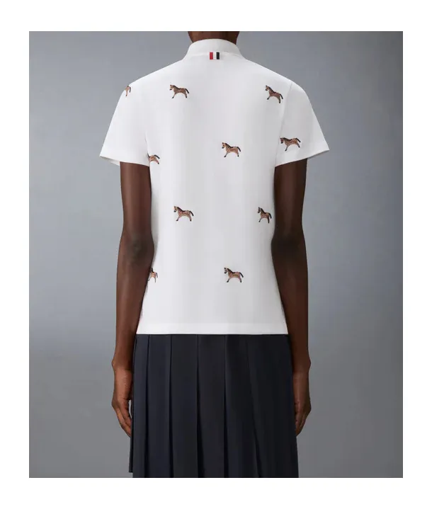 Thom Browne Embroidered Polo Shirt