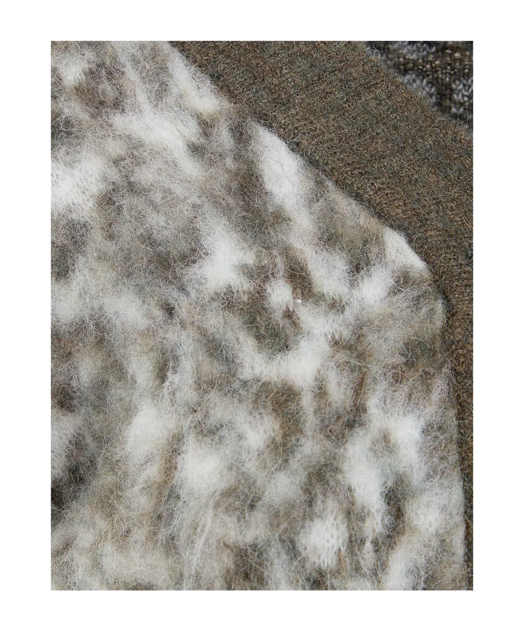 D.Exterior Animal Print Cropped Cardigan