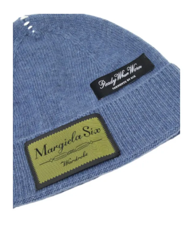 Mm6 Maison Margiela Logo Patch Knitted Beanie