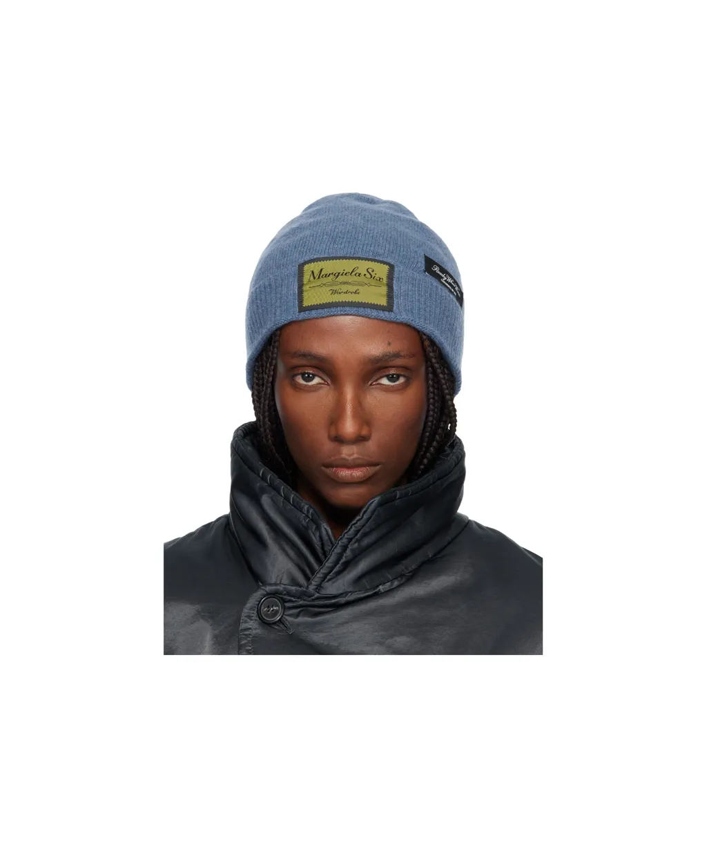 Mm6 Maison Margiela Logo Patch Knitted Beanie