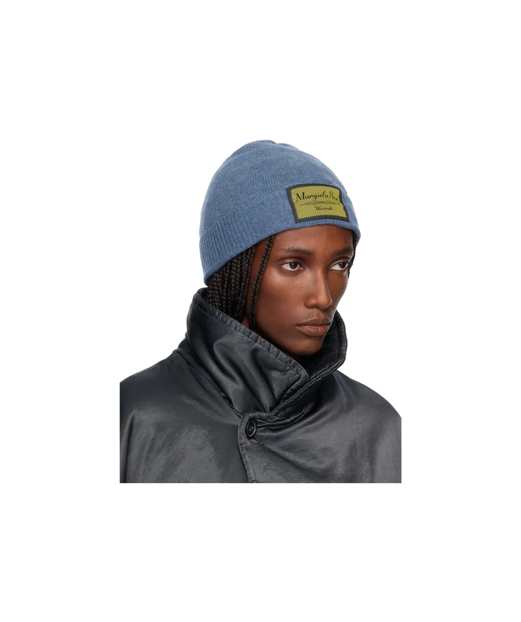 Mm6 Maison Margiela Logo Patch Knitted Beanie