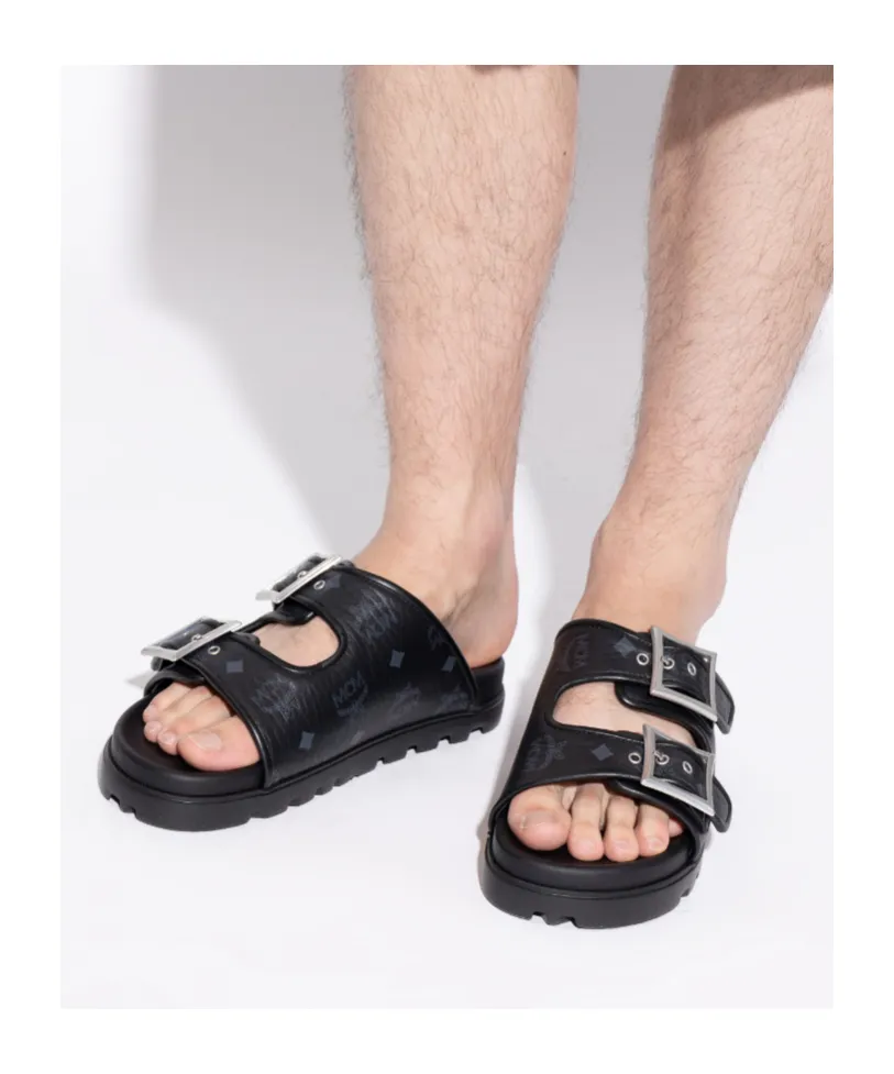 Buckle-Detail Flat Sandals