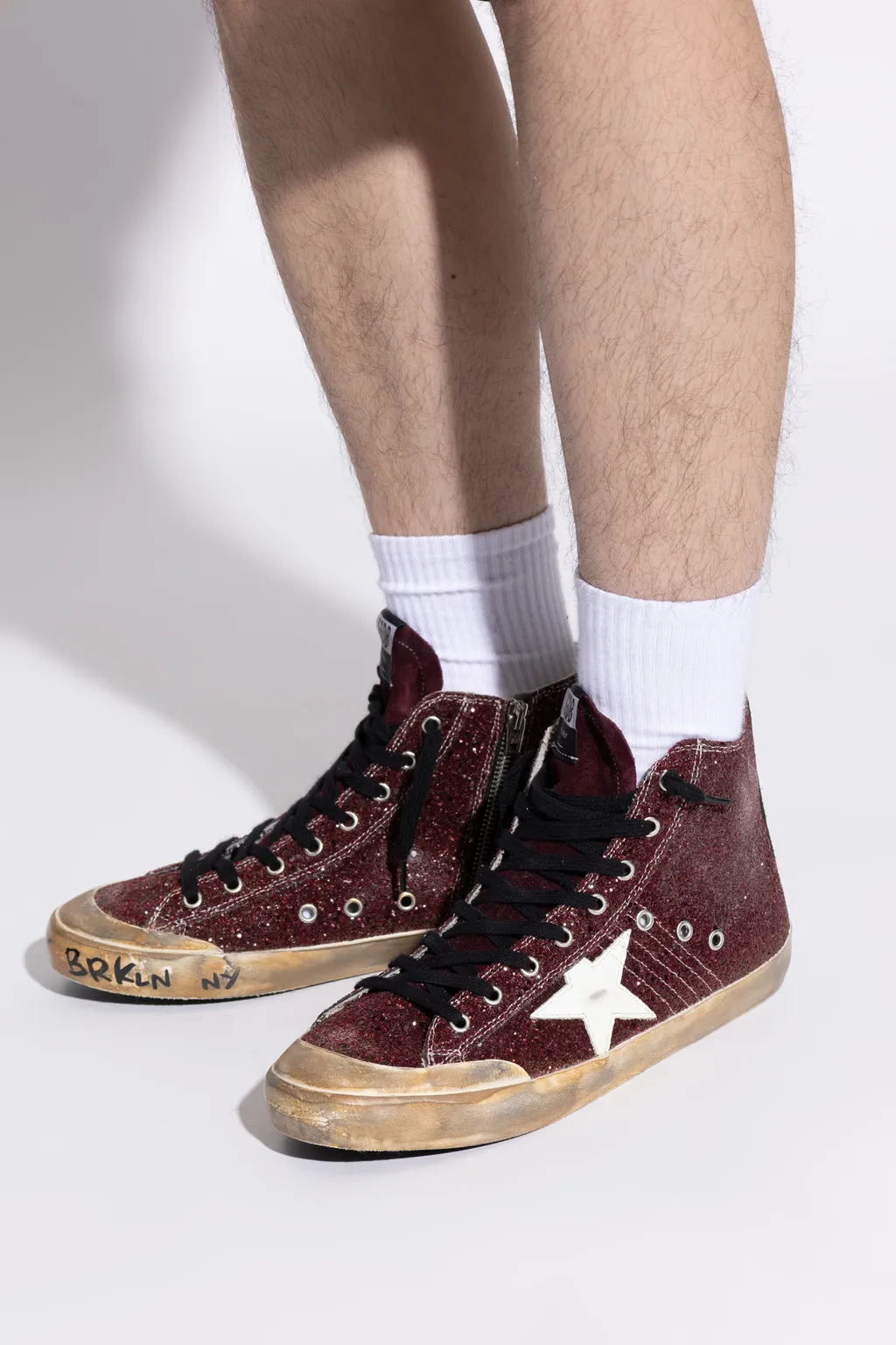 Golden Goose Deluxe Brand Francy Penstar Glittered Sneakers