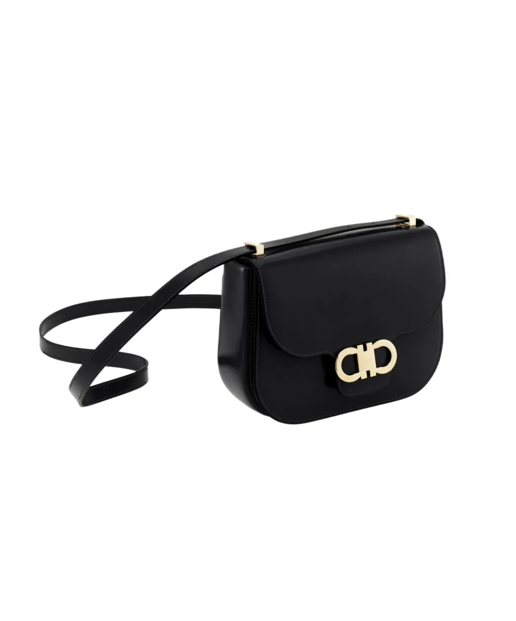 Double Gancini North-South Crossbody Bag