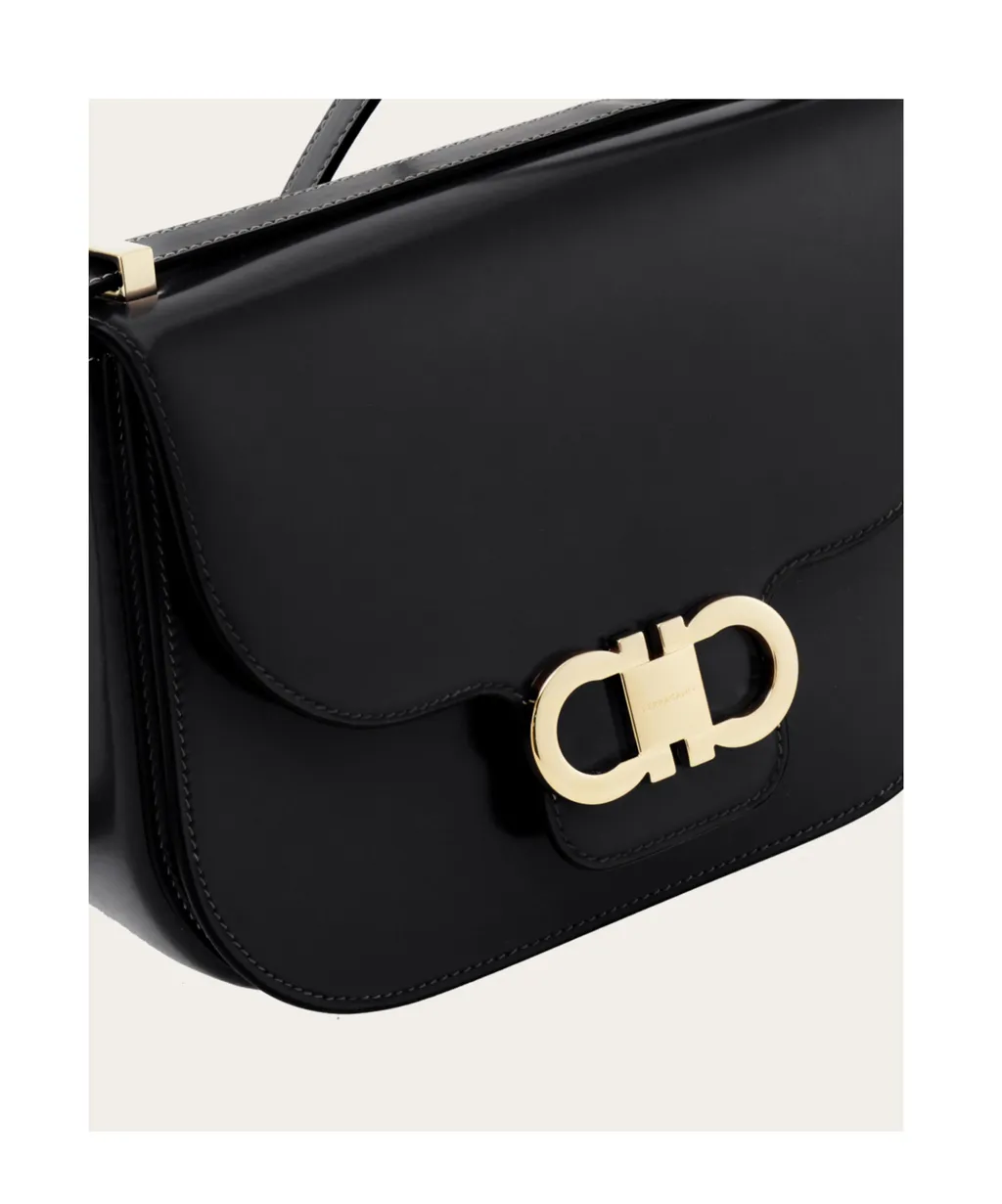 Double Gancini North-South Crossbody Bag