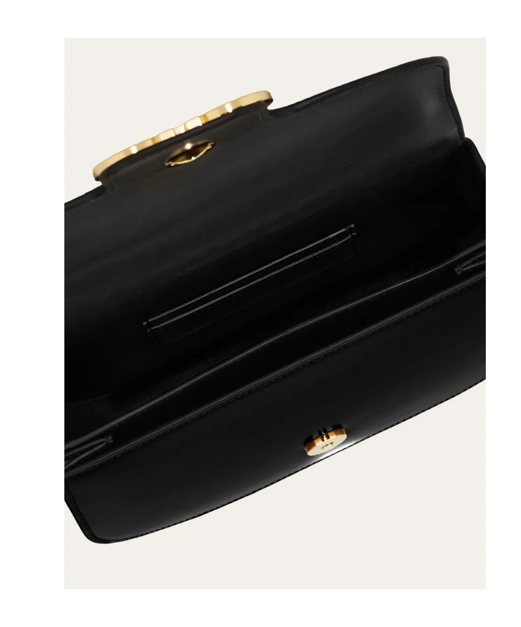 Double Gancini North-South Crossbody Bag