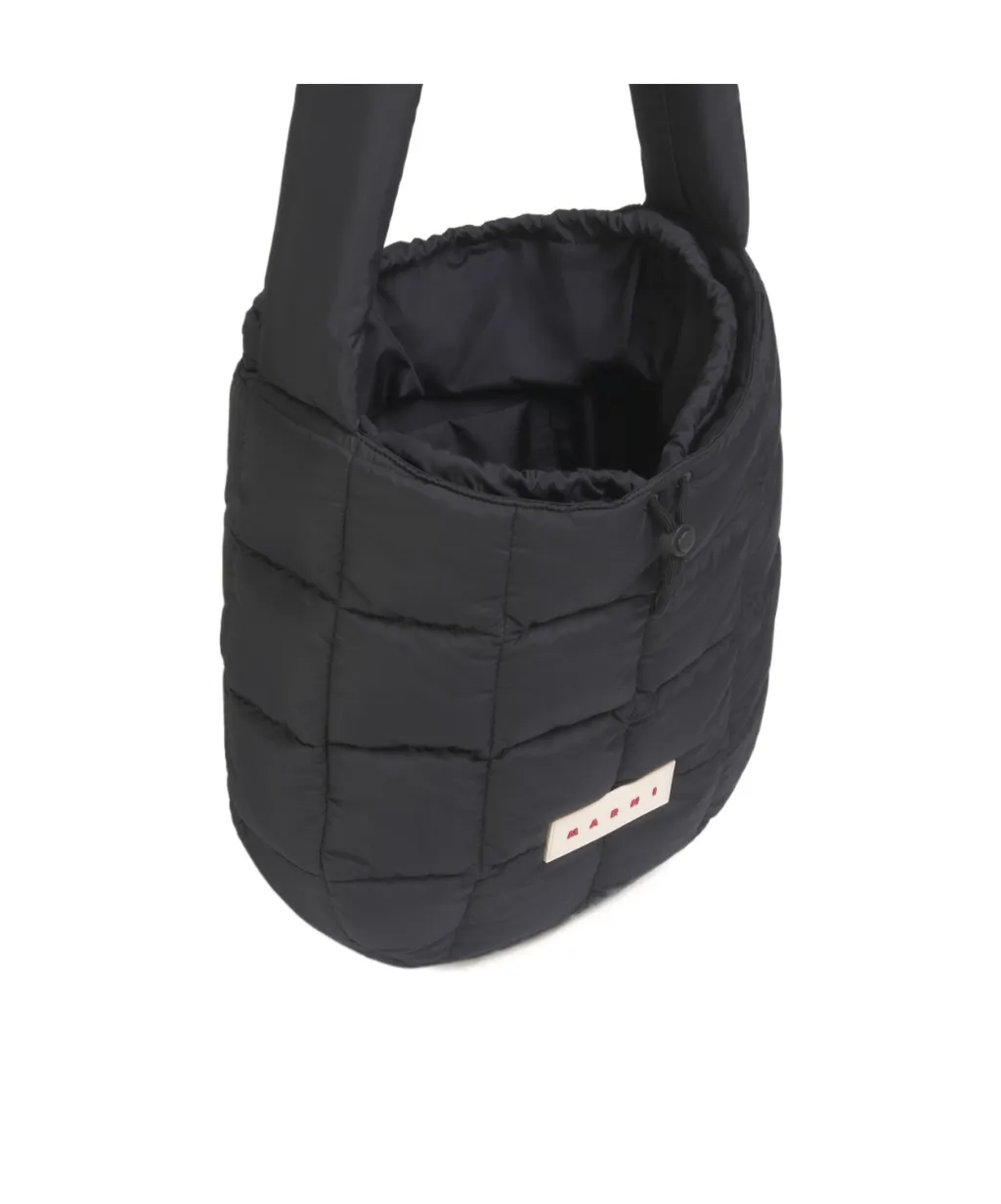 Marni Drawstring Quilted Shoulder Bag