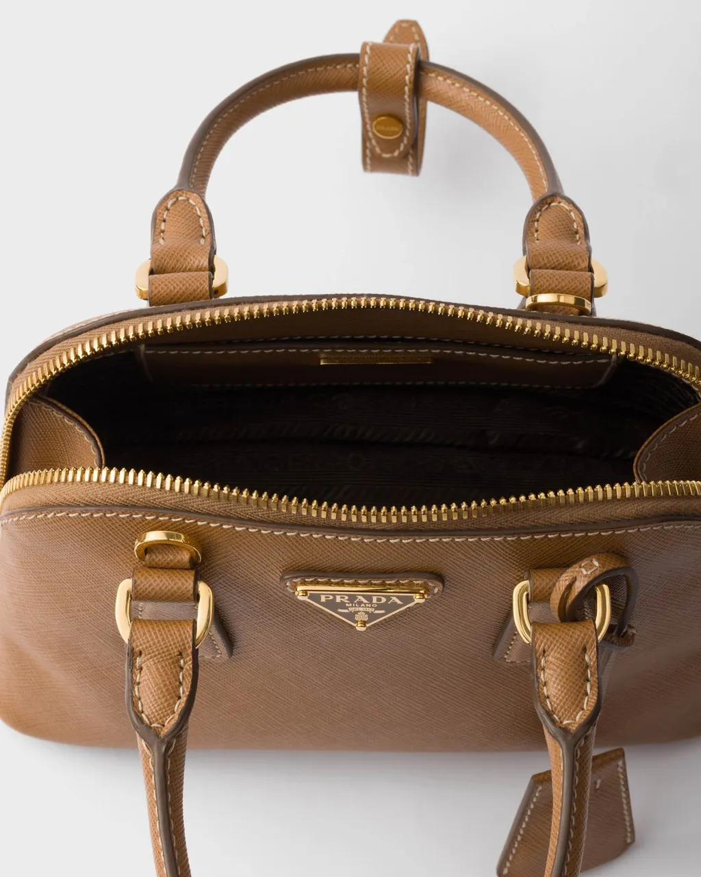Prada Zip-Up Top Handle Bag