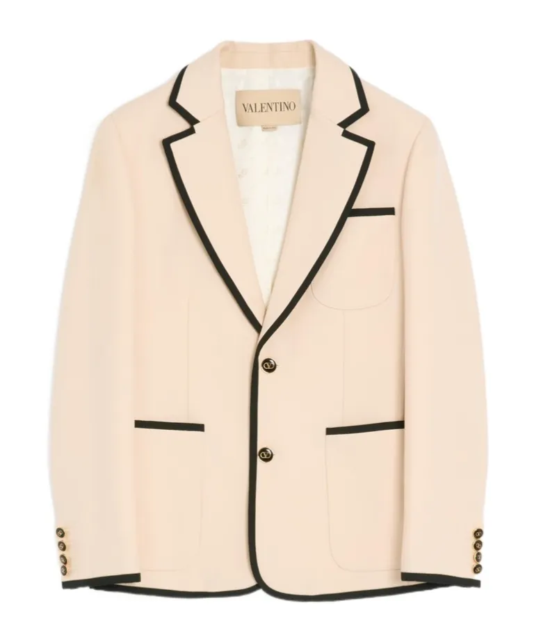 Valentino	Single-Breasted Long-Sleeved Blazer