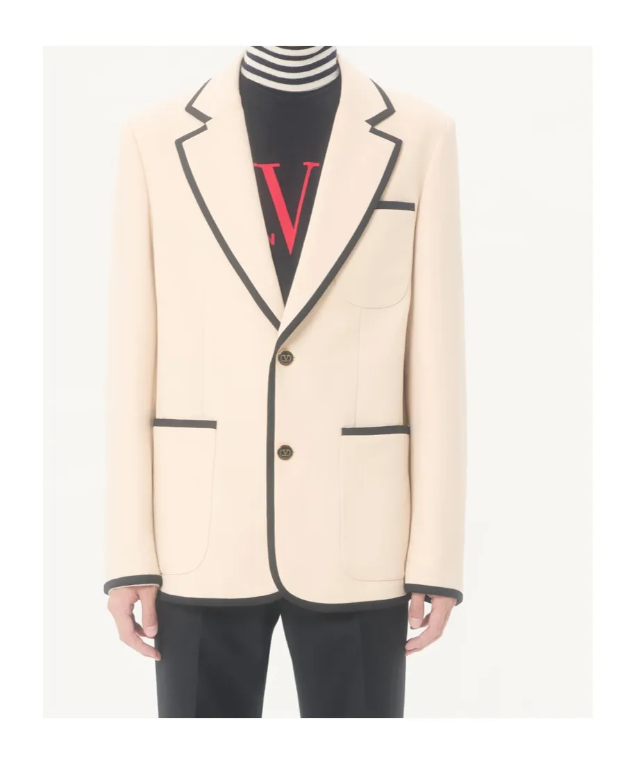 Valentino	Single-Breasted Long-Sleeved Blazer