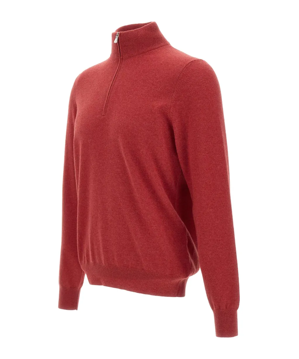 Long-Sleeved Half-Zip Sweater