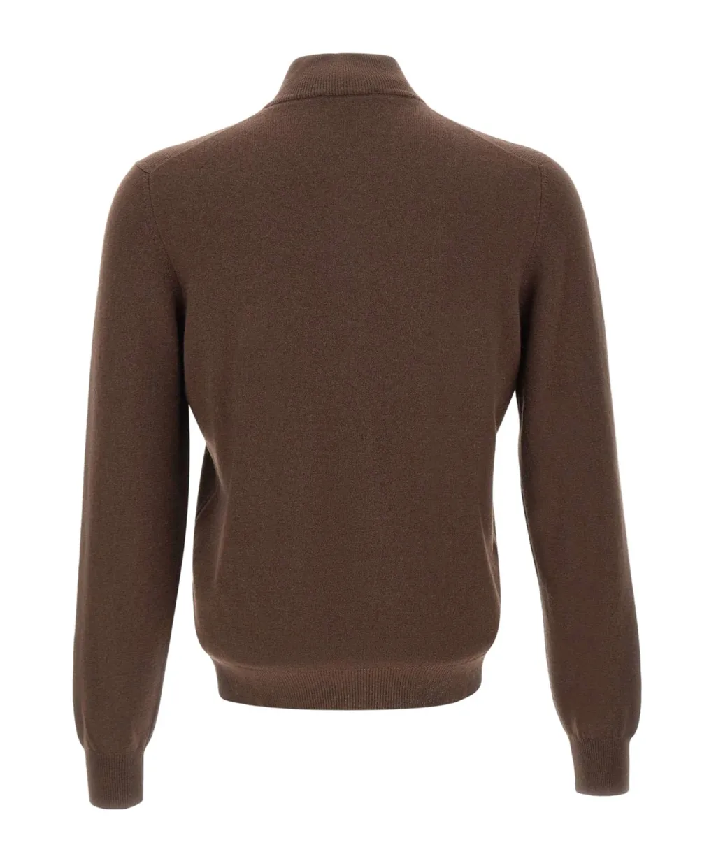 Long-Sleeved Half-Zip Sweater
