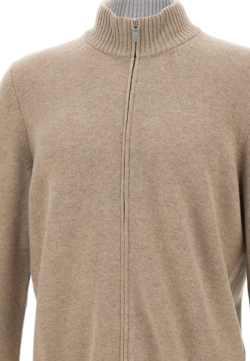 Long-Sleeved Zippered Sweater