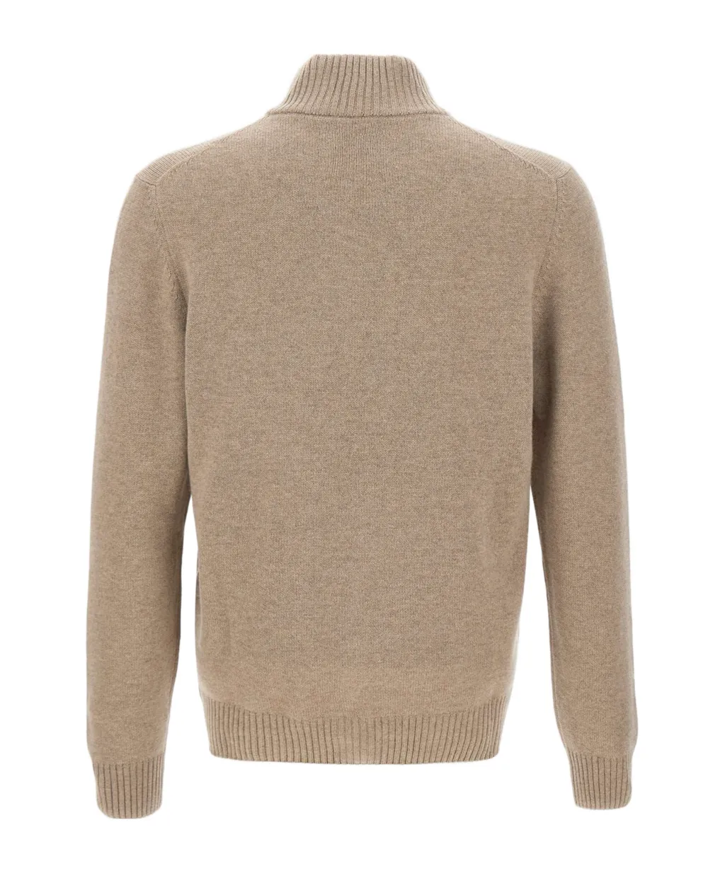 Long-Sleeved Zippered Sweater