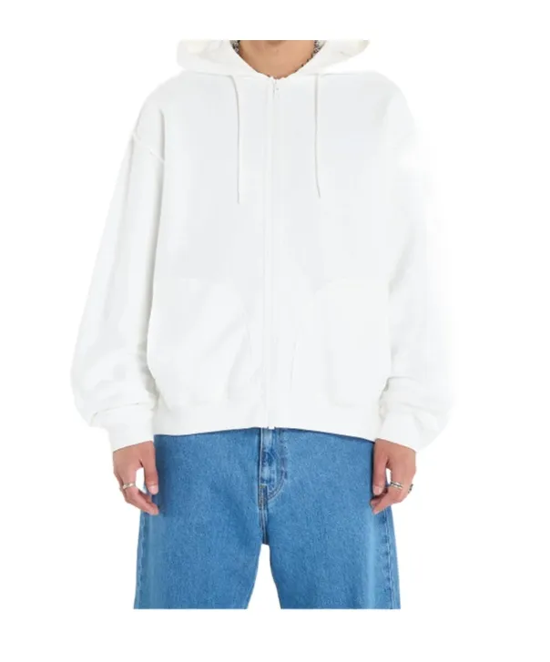 Mm6 Maison Margiela Zip-Up Drawstring Hoodie