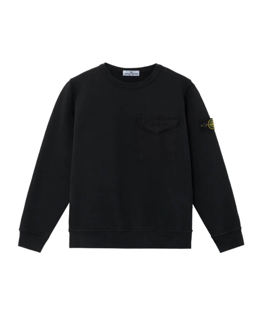 Stone Island Junior Chest-Pocket Crewneck Sweatshirt