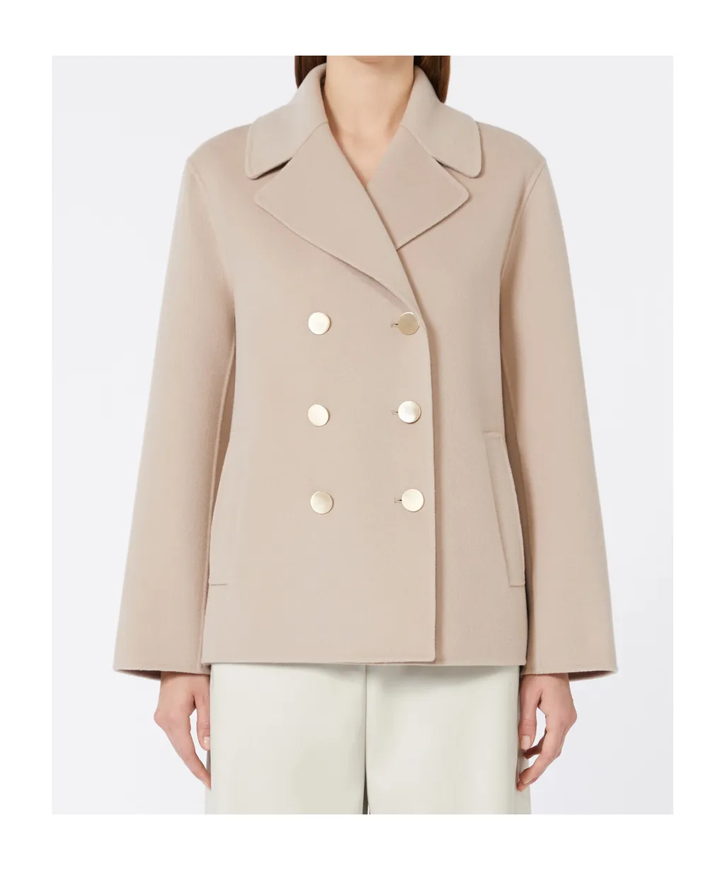Giacca In Drap Di Lana - Beige Rosa