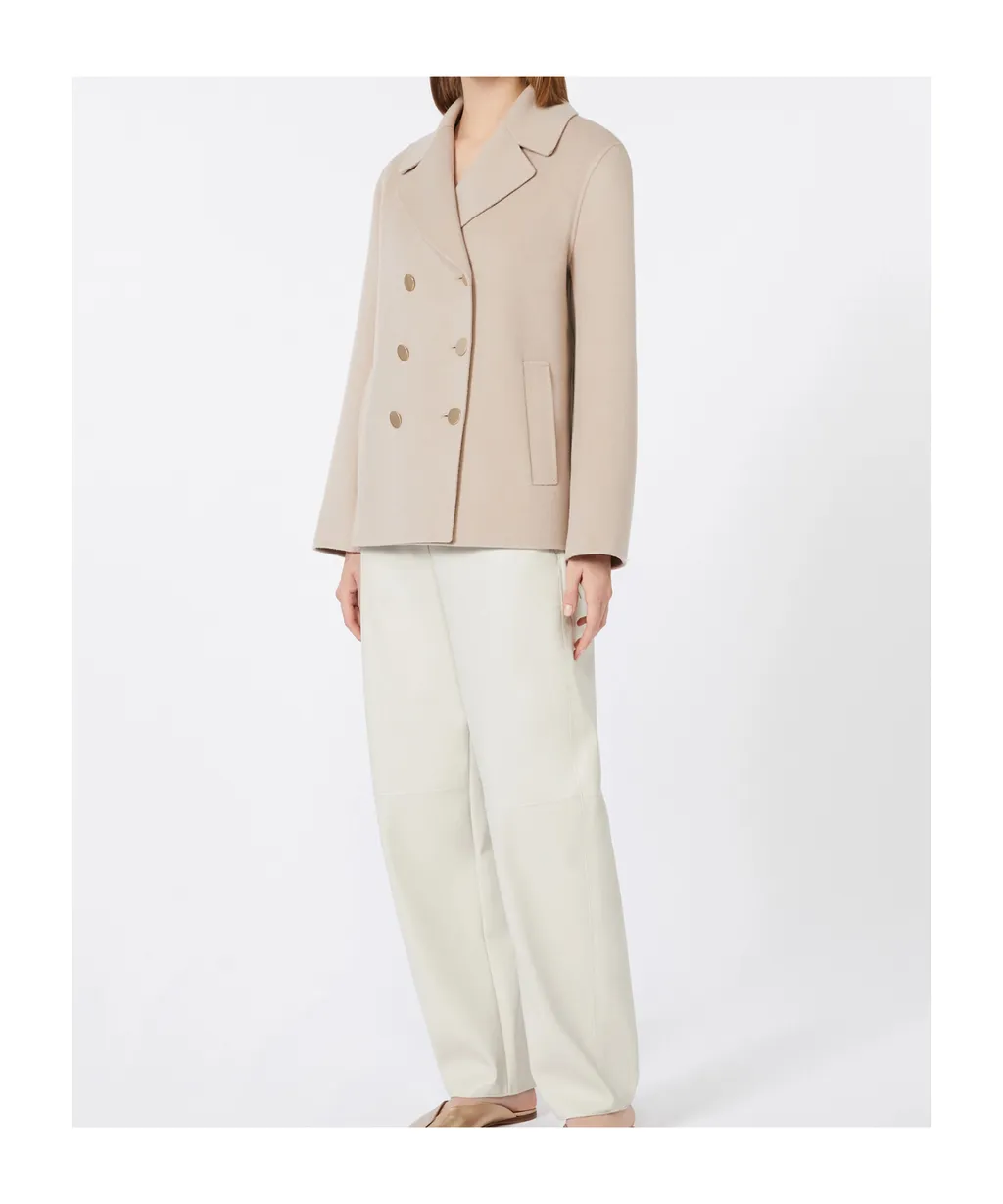 Giacca In Drap Di Lana - Beige Rosa