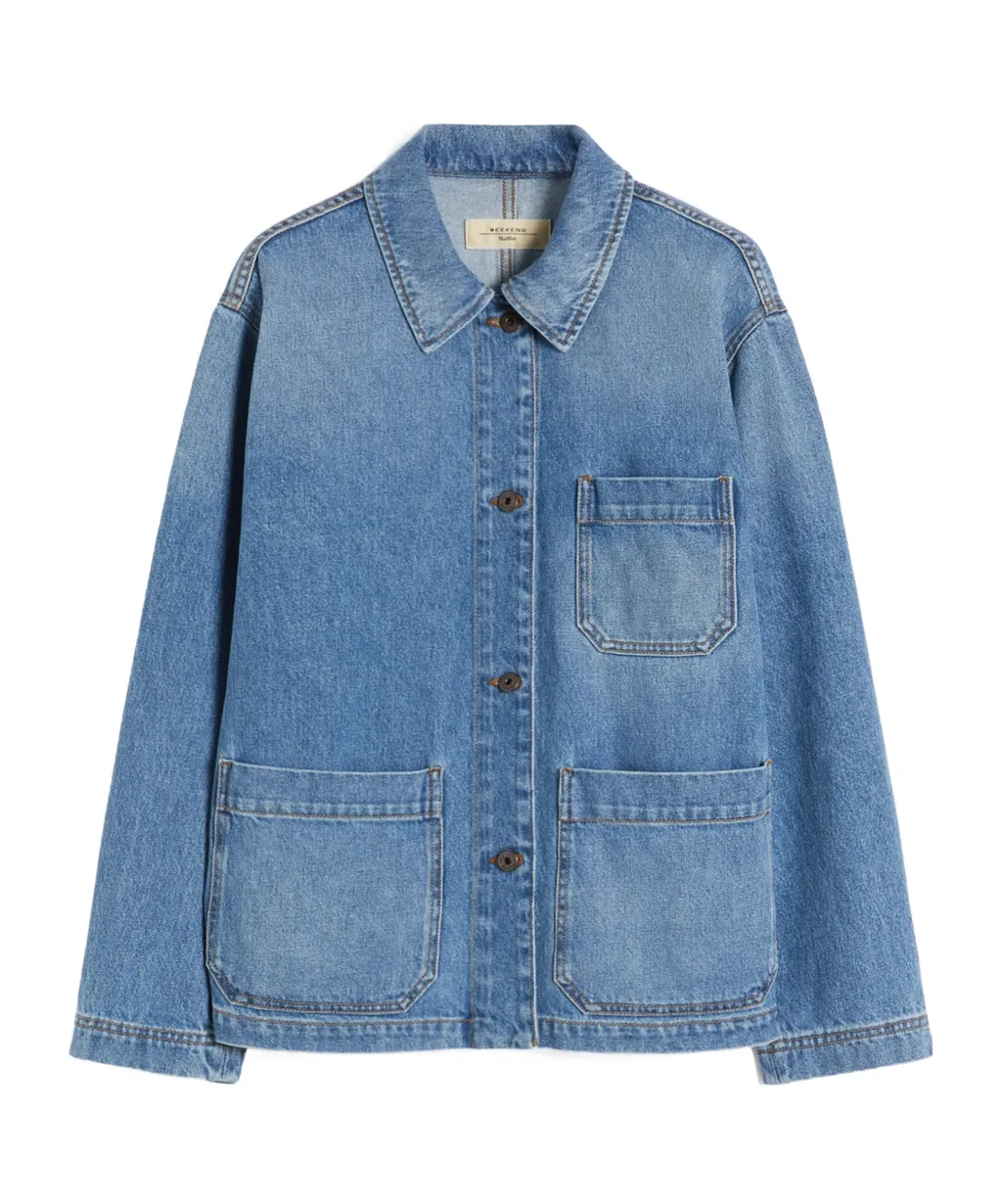 Long-Sleeved Denim Shirt Jacket