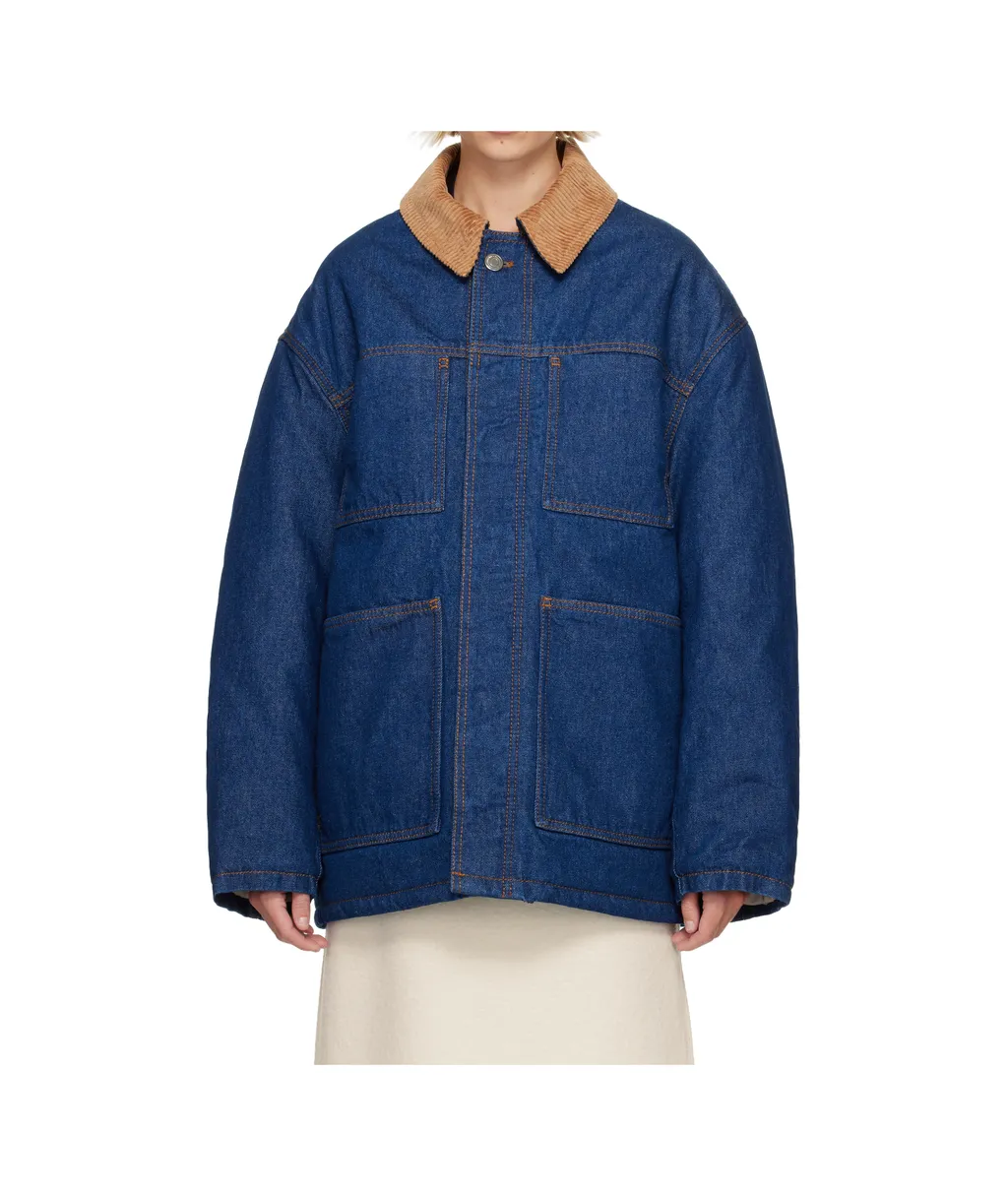 Thickened Non-Elastic Collar Denim Jacket