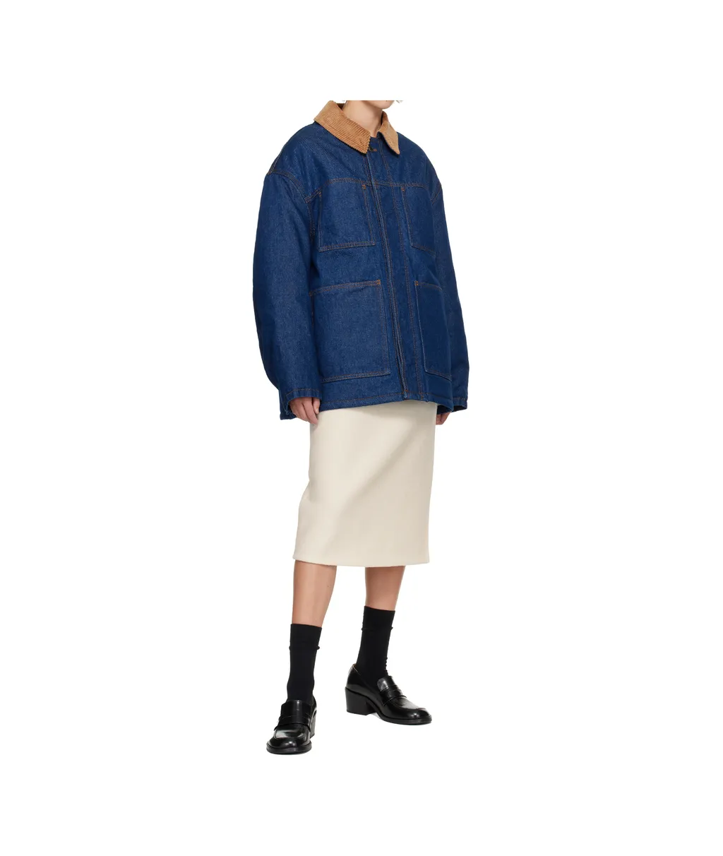 Thickened Non-Elastic Collar Denim Jacket
