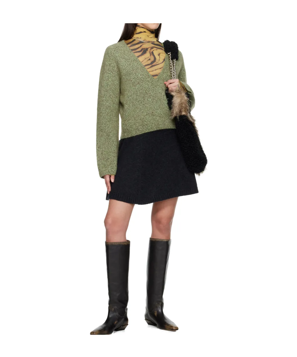 Wool Mini Skirt