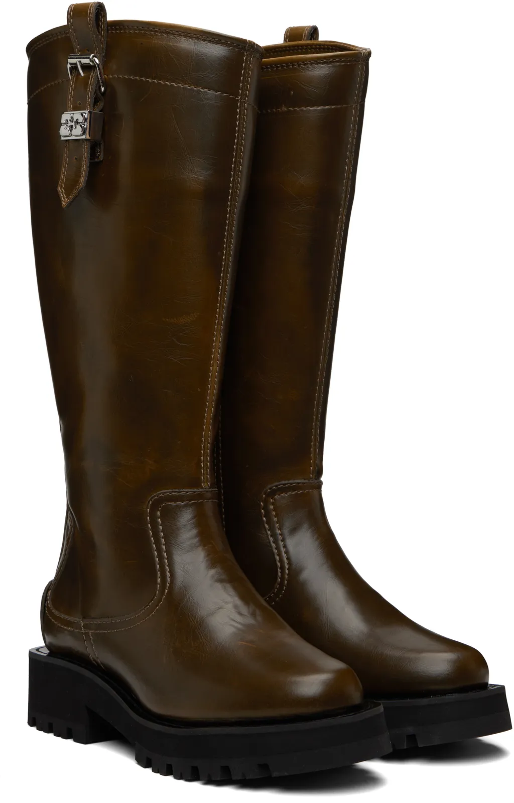 Round-Toe High Boots