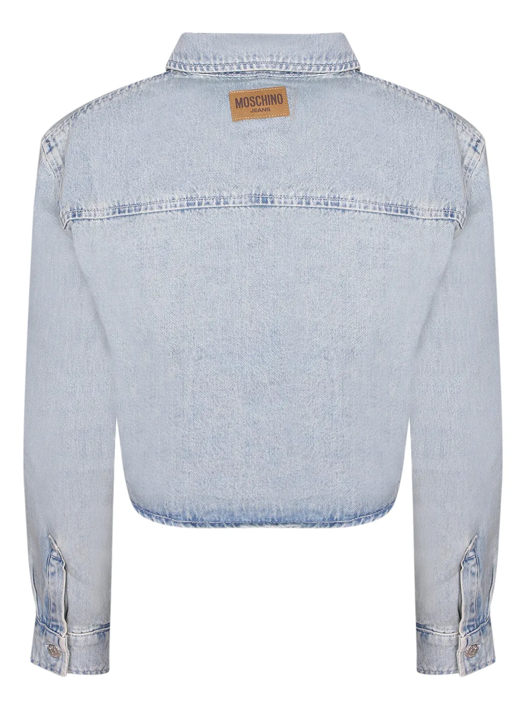 Moschino Jeans Cropped Curved Hem Denim Shirt