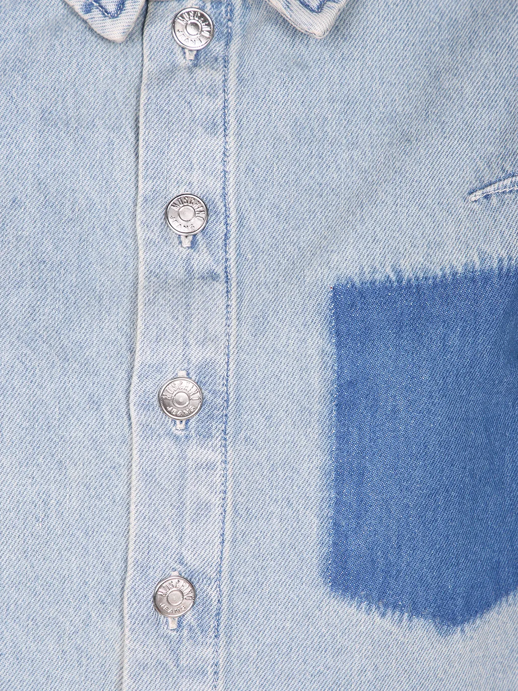 Moschino Jeans Cropped Curved Hem Denim Shirt