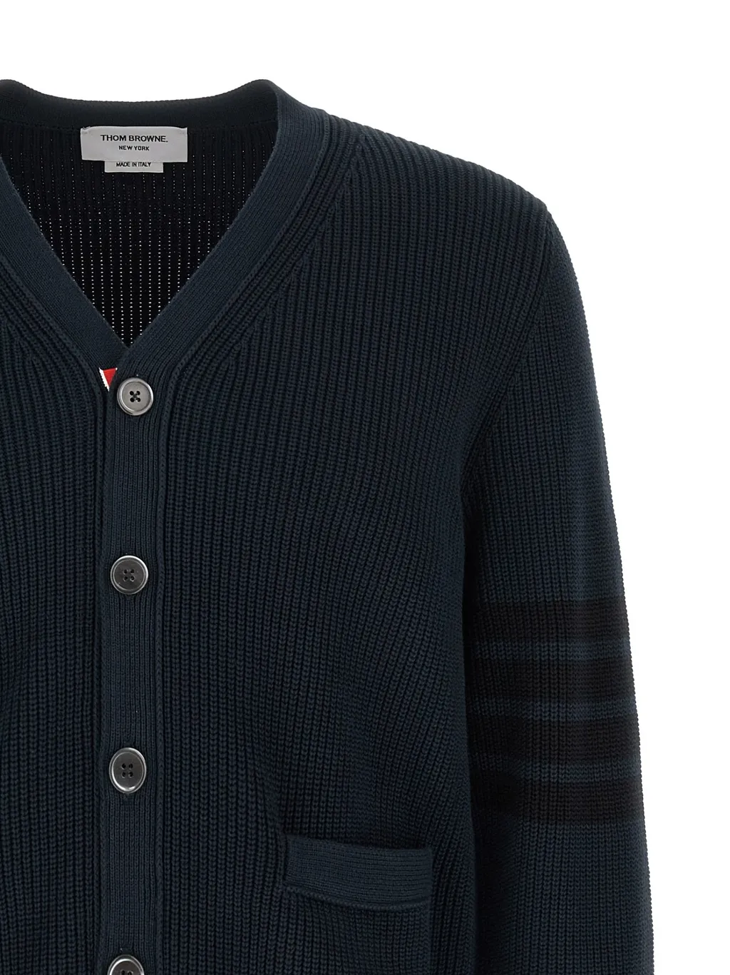 Thom Browne Garment Dyed 4-Bar Cardigan