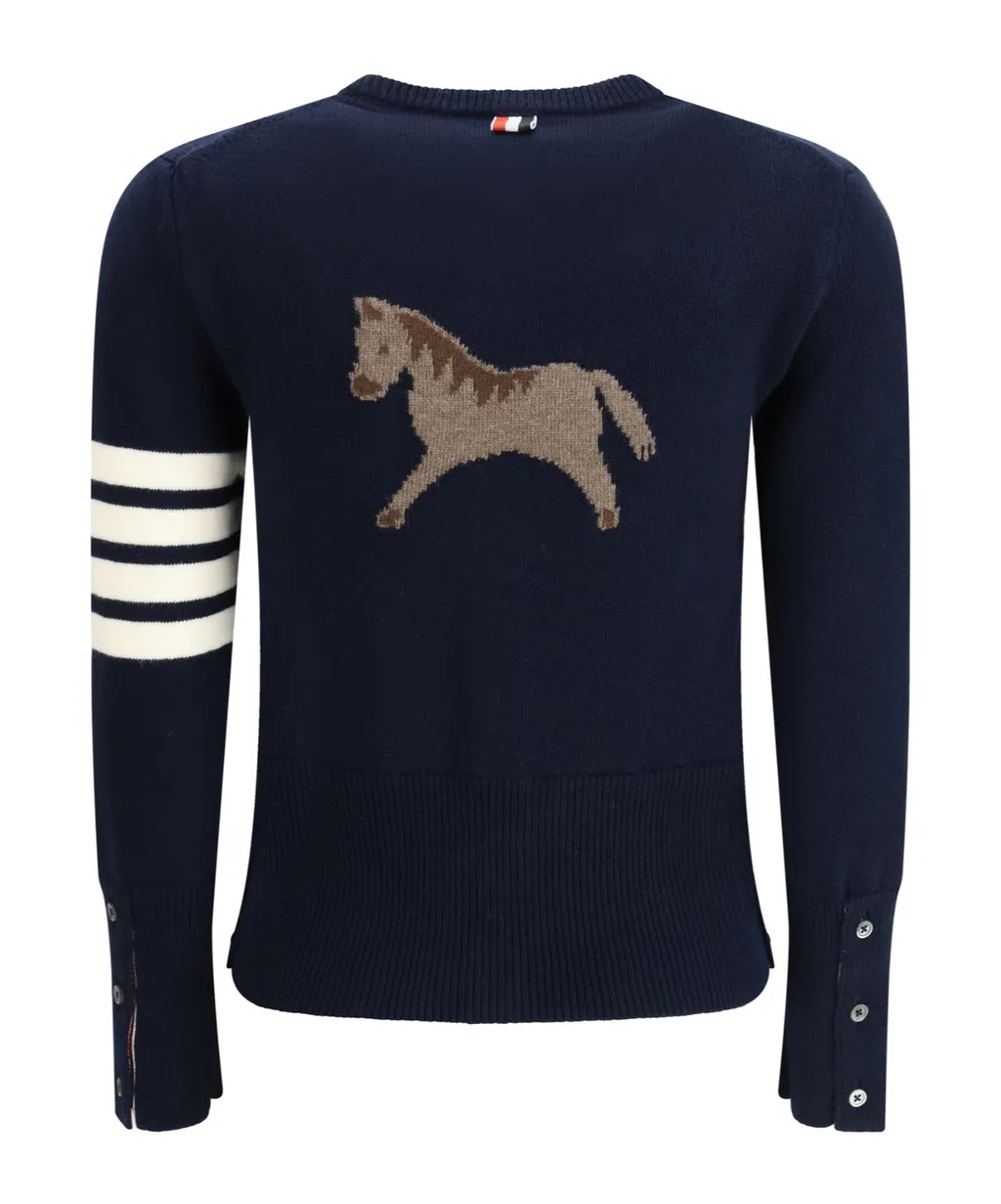 Thom Browne 4-Bar Knitted Cardigan