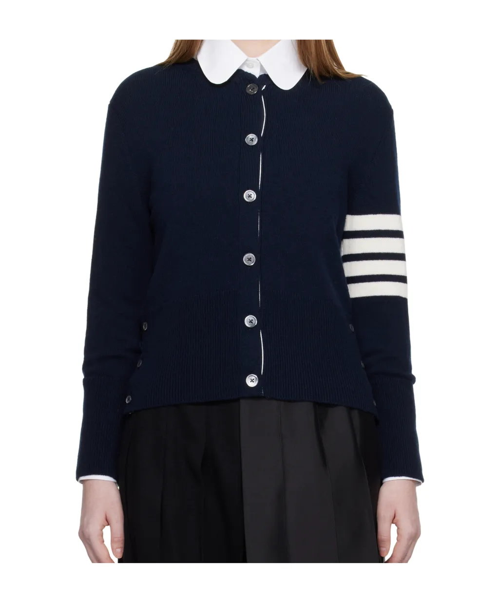 Thom Browne 4-Bar Knitted Cardigan
