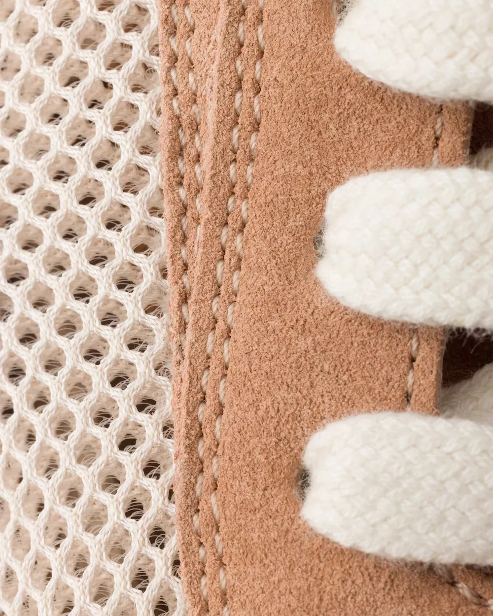 Prada Mesh-Panelled Lace-Up Sneakers