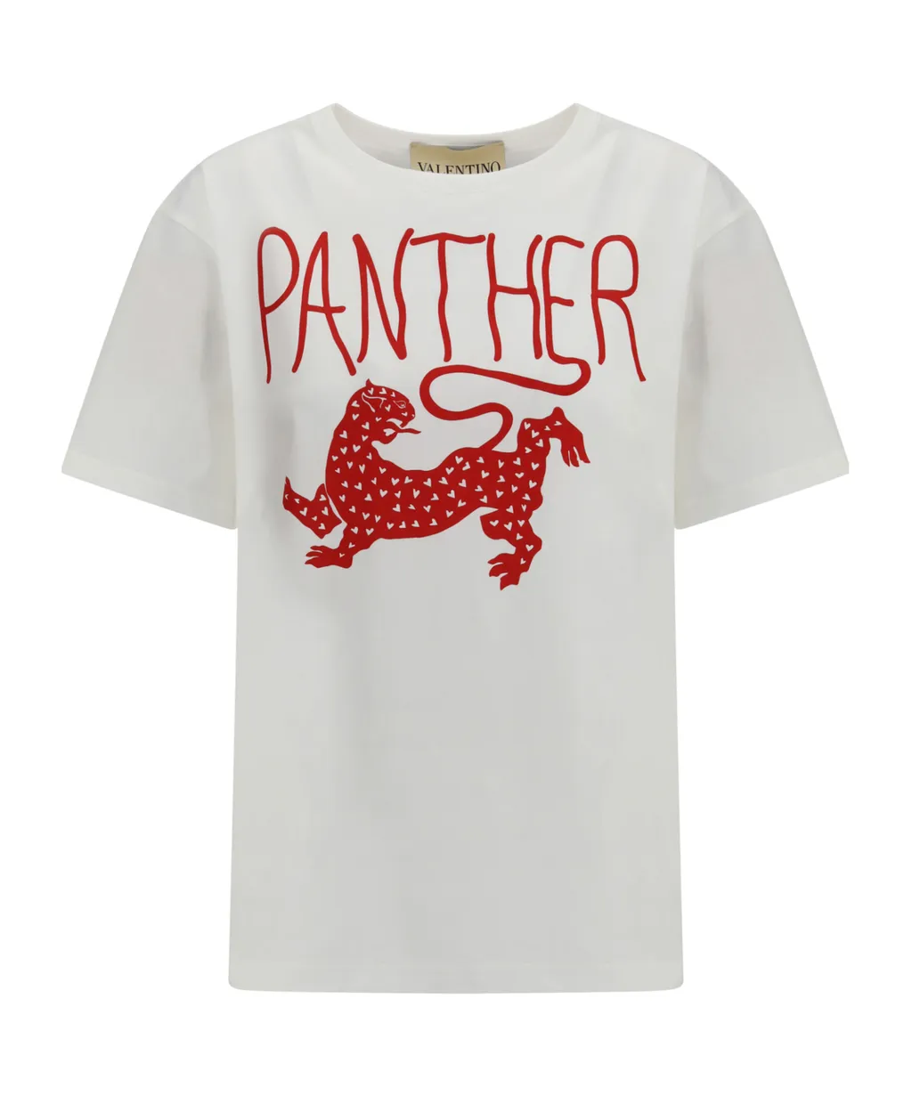 Valentino Animal Printed Crewneck T-Shirt
