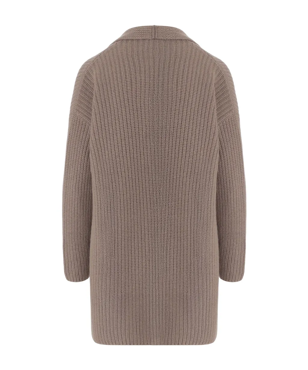 Long-Sleeved Knitted Cardigan