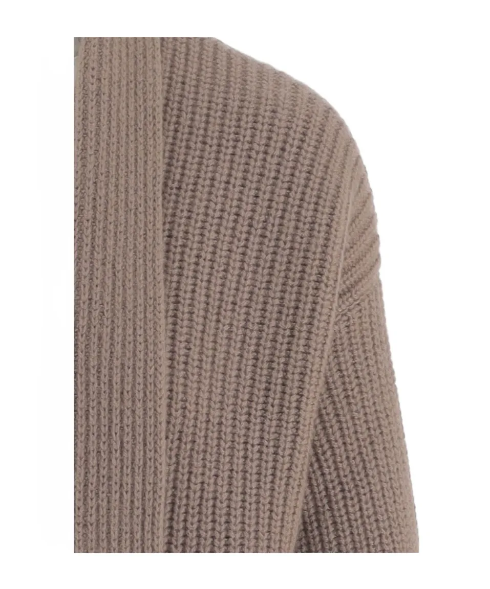 Long-Sleeved Knitted Cardigan