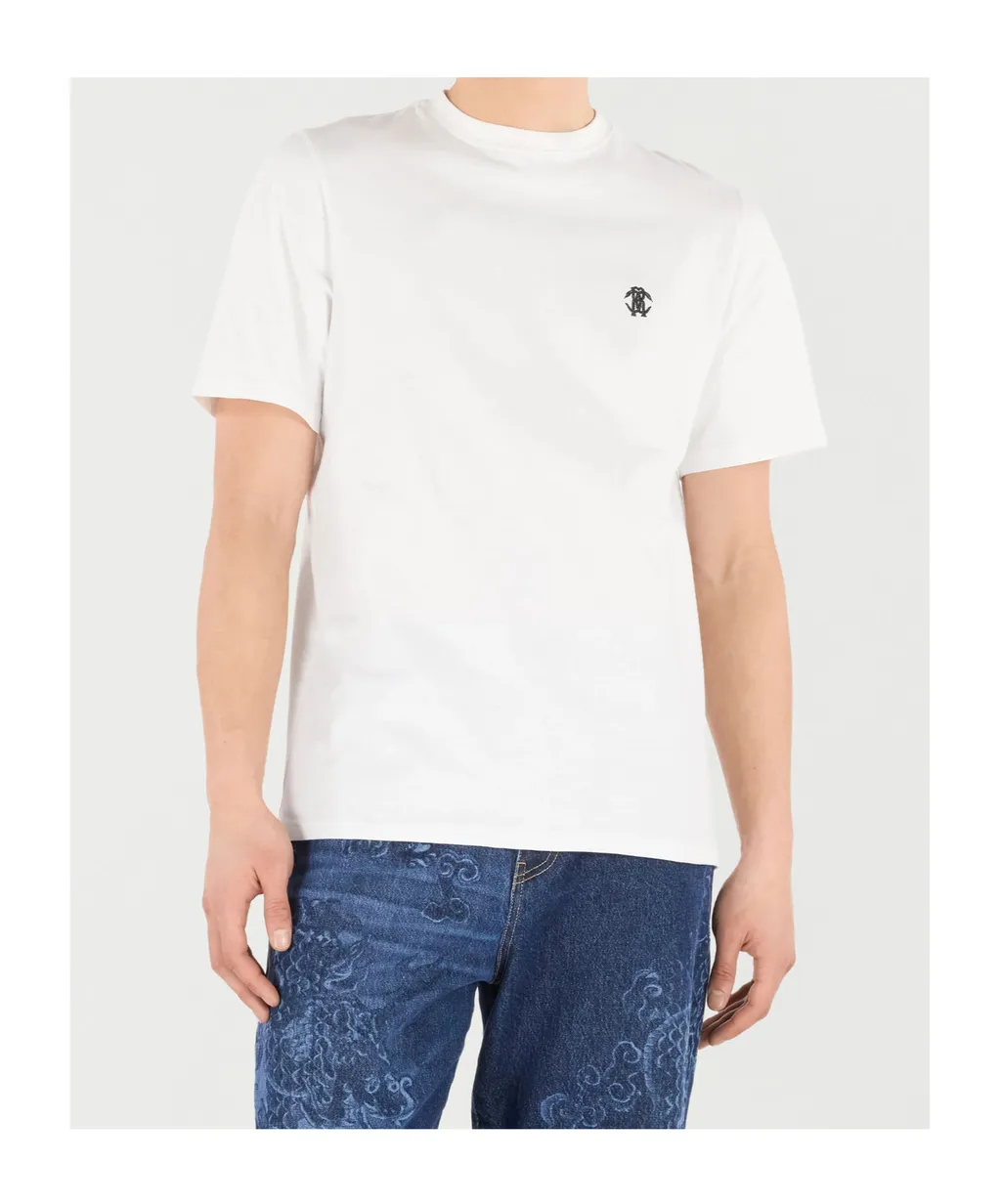 Roberto Cavalli Mirror Snake Logo T-Shirt