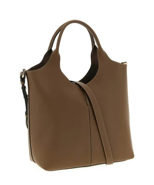 Tod's Logo Engraved Small Shopper Bag