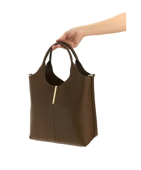 Tod's Logo Engraved Small Shopper Bag