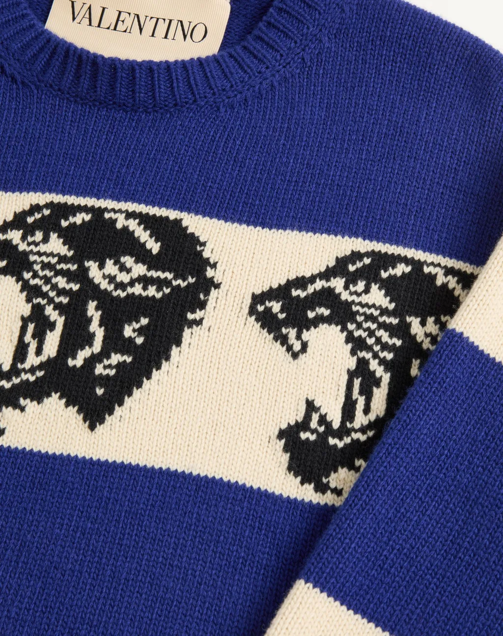 Valentino Panther Patterned Knit Jumper