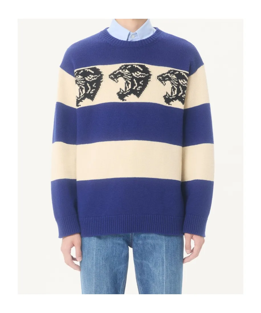 Valentino Panther Patterned Knit Jumper