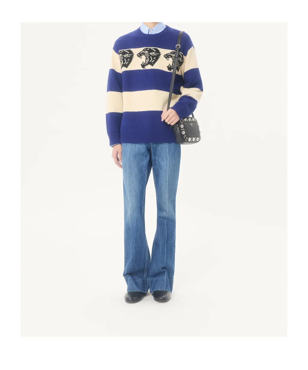Valentino Panther Patterned Knit Jumper