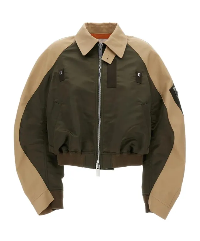 Sacai Chino Panelled Bomber Jacket