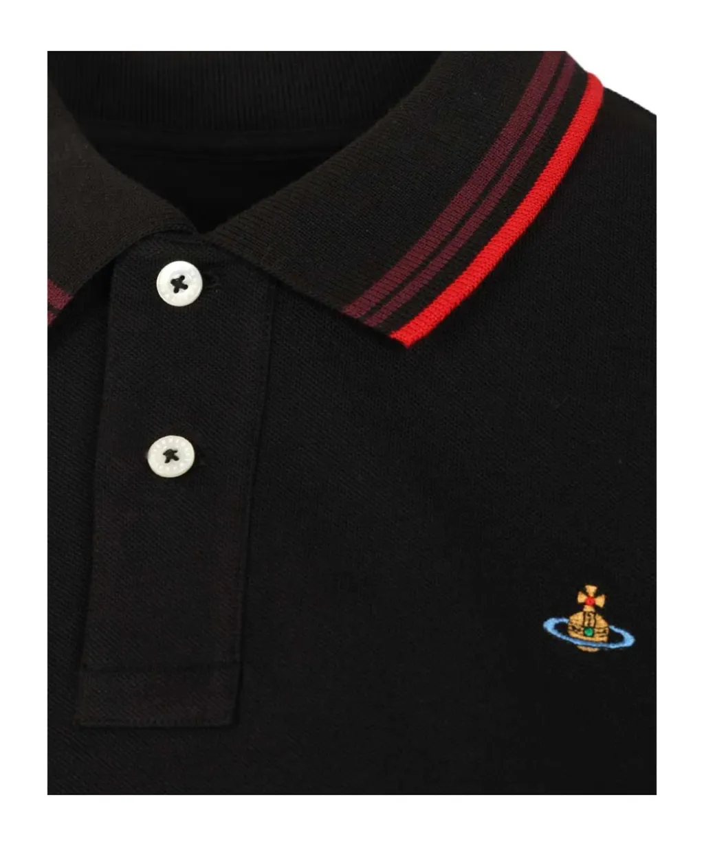 Vivienne Westwood Logo Embroidered Short Sleeve Polo Shirt