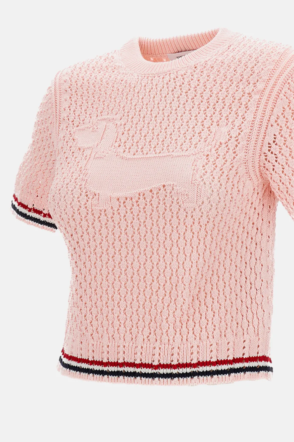 Thom Browne Hector Pointelle Knitted T-Shirt