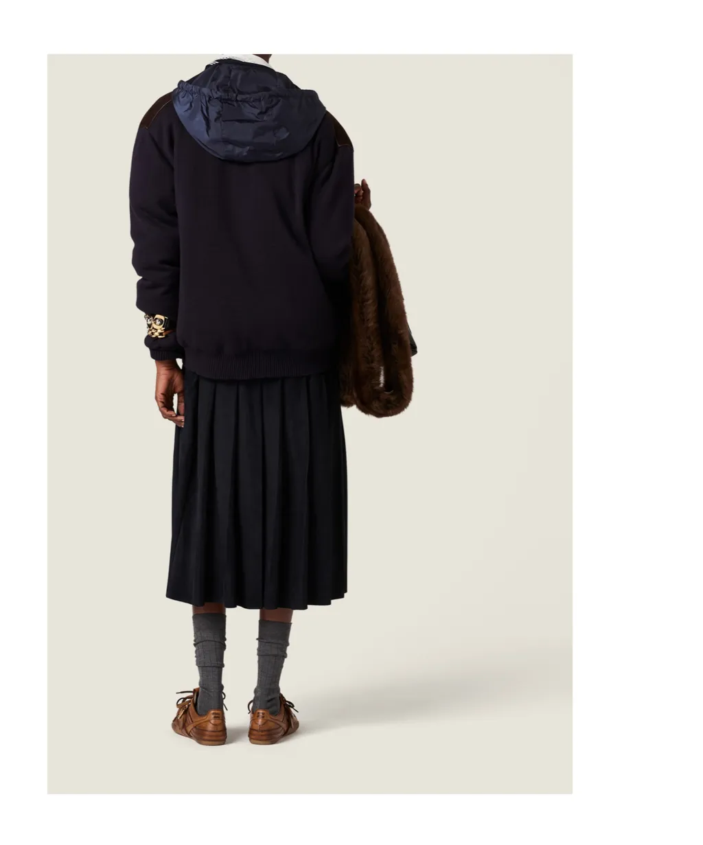 Miu Miu Zipped Hooded Jacket